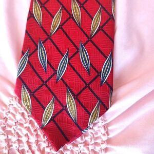 RETRO RED and BLACK SILK TIE by Z INC.